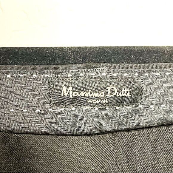Massimo Dutti Women's Black Dress Pants Premium Wool Made in Spain Size 40/30 - Picture 3 of 11